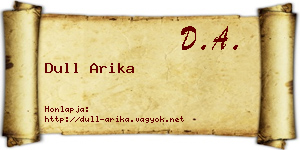 Dull Arika névjegykártya